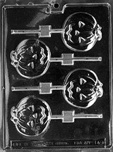 Pumpkin Jack-o-lantern Lolly Pop - Chocolate Mold