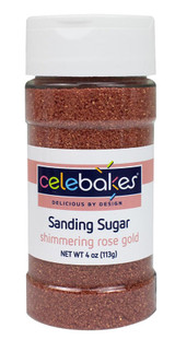 Shimmering Rose Gold Sanding Sugar