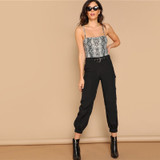 Snake Print Cami Bodysuit
