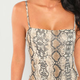 Snake Print Cami Bodysuit
