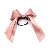 Tiara Satin Ribbon Hair Bow Elastic Hair Band