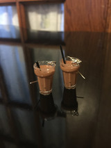 Boba Tea Earrings - Chocolate