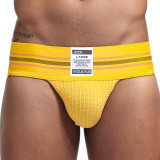 JOCKMAIL Mens thongs and g strings Wide Belt Breathable Elastic Big Bag Sports mens briefs jockstrap gay underwear tanga hombre