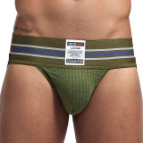 JOCKMAIL Mens thongs and g strings Wide Belt Breathable Elastic Big Bag Sports mens briefs jockstrap gay underwear tanga hombre
