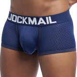 JOCKMAIL New Sexy Men Underwear Boxer Breathable Mesh boxershorts men Male Underpants cueca Gay penis pouch Panties Mens Trunks