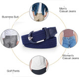 JASGOOD Braided Elastic Belts Mens,Woven Stretch Belt-Causal Belt for Golf Pants Jeans Women/Junior