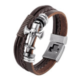 Men's Handmade Retro Woven Charm Leather Bracelet Men's Handmade Retro Woven Charm Leather Bracelet