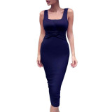 Women's Fashion Dress Sexy Slim Sleeveless Bodycon Party Cocktail Club Mid Dresses Cotton Casual Vestidos Women's Fashion Dress Sexy Slim Sleeveless Bodycon Party Cocktail Club Mid Dresses Cotton Casual Vestidos