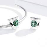 Luxyglo Sterling Silver Coffee Cup Charm
