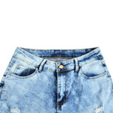 Sexy high Waist Jeans Woman Peach Push Up Hip Skinny Denim Pant Boyfriend Jean For Women Elastic Leggings blue Ripped jeans D30