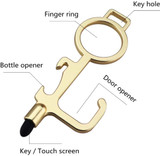 Contactless Protective Multi-Function Tool with Stretchable Carabiner Or Keychain