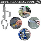 Contactless Protective Multi-Function Tool with Stretchable Carabiner Or Keychain