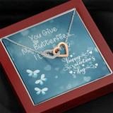 You Give Me Butterflies | Two Heart Necklace