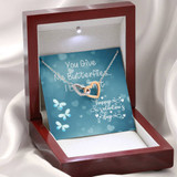 You Give Me Butterflies | Two Heart Necklace