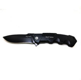 Black stainless steel folding knife survival, hunting, bushcraft