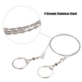 Stainless steel commando wire saw for camping, hunting