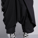 Elastic Waist Fold Trousers