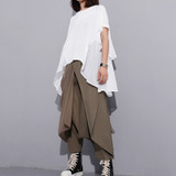 Elastic Waist Fold Trousers