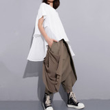 Elastic Waist Fold Trousers