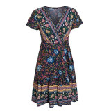 Bohemian Print Mini Dress