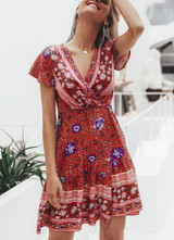 Bohemian Print Mini Dress