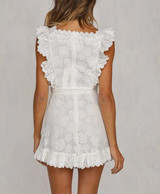 Elegant White Mini Lace Dress