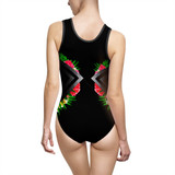 Steel Flowers One-Piece Swimsuit