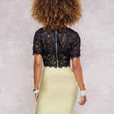 Feminine See-Through Ornament Blouse