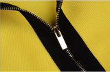 Autumn Yellow & Black Bandage Dress