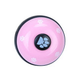 Cute Pets Feeder Call Bell Dog Ball-Shape Paws Printed Meal Feeding Educational Toy Puppy Interactive Training Tool Supply