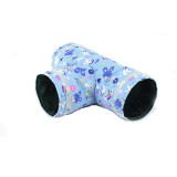 Sqinans Small Animal Hamster Toy Tunnel 2 Designs Cartoon Print Guinea pig Rabbit Nest Bed Pet Tube Bed For Squirrel Hedgehog
