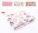 3 Colors  40x60cm 75x50cm  Cute Floral Pet Sleep Warm Paw Print towel Dog Cat Puppy Fleece Soft Dog Blanket Pet Dog Beds Mat