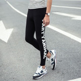 Men Running Tights Print Bodybuilding Sports Leggings