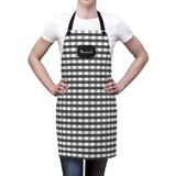 Black Gingham Personalized Apron
