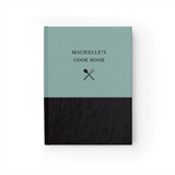 Blue and Black Personalized Cooking Journal - Ruled Line