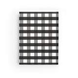 Black Gingahm Pattern Personalized Journal - Ruled Line