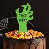"Trick Or Treat" Zombie Hand Cake and Cupcake Topper Set - DIGITAL FILE