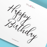 Outlined "Happy Birthday" Cake Topper - DIGITAL FILE