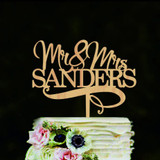 Modern Mr. and Mrs. Wedding Cake Topper Modern Mr. and Mrs. Wedding Cake Topper