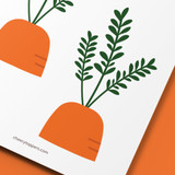 Spring Garden Carrot Cupcake Toppers (Large) - DIGITAL FILE