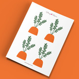 Spring Garden Carrot Cupcake Toppers (Medium) - DIGITAL FILE