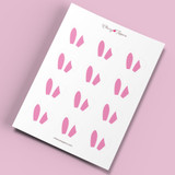 Spring Garden White Bunny Ears Cupcake Toppers - DIGITAL FILE