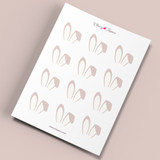 Spring Garden Bunny Ears Cupcake Toppers - DIGITAL FILE