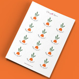 "Happy Easter" Carrot Cupcake Toppers - DIGITAL FILE