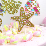 Glittering Mermaid Tails Cake Topper (Set of 5)