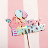 Birthday Train with Bear and Bunny! Baby's 1st Birthday Cake Toppers