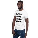 FLFD - Coffee Books Dogs & NAPS Short-Sleeve Unisex T-Shirt