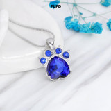 FLFD - Birthstone Necklace Rhinestone Paw FLFD - Birthstone Necklace Rhinestone Paw