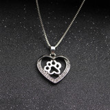 FLFD - Silver Crystal Paw Necklaces FLFD - Silver Crystal Paw Necklaces