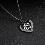 FLFD - Silver Crystal Paw Necklaces FLFD - Silver Crystal Paw Necklaces